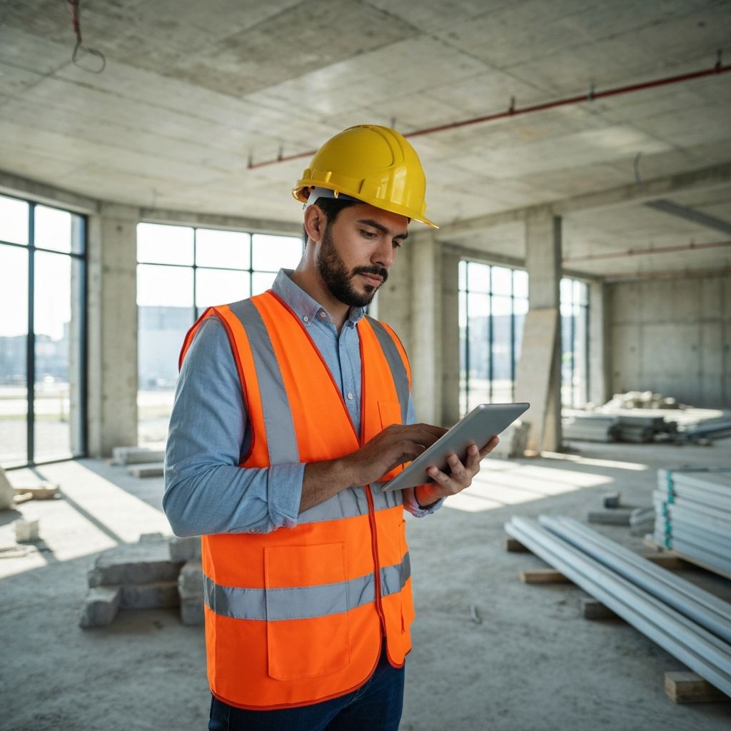 Inspector terminando inspección de local comercial